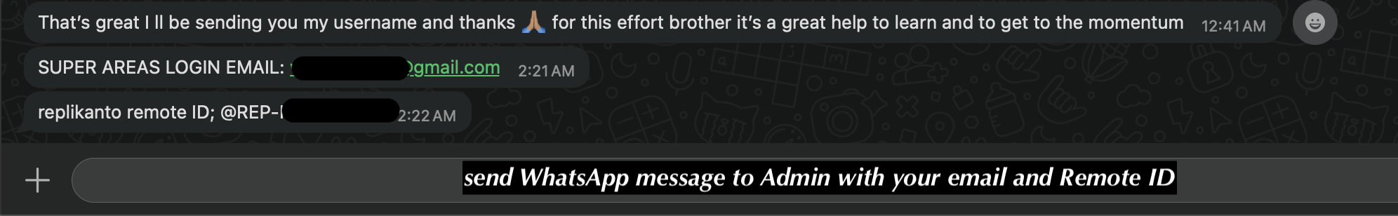Email and Remote Address